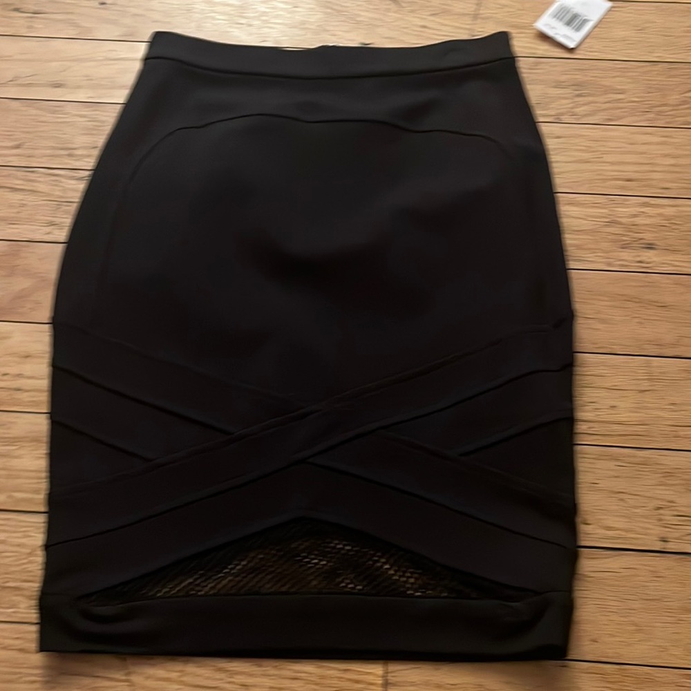 Brand New Black Guess Pencil skirt with Bottom Mesh